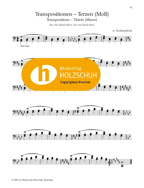 Transpositionen – Terzen (Moll)